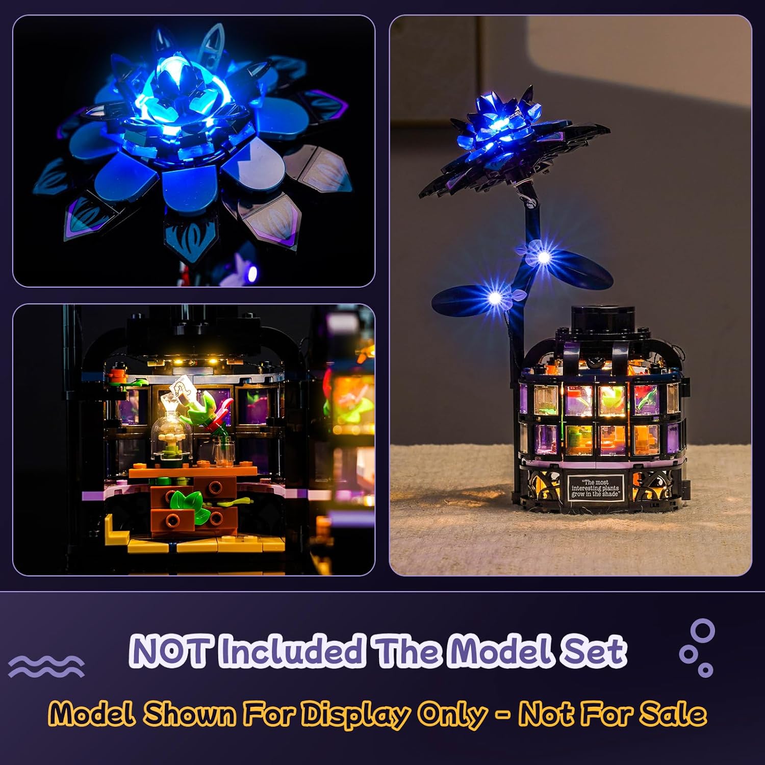 LocoLee Light kit Compatible with Lego 76784 Black Dahlia Flower Wednesday - No Model Only Light, LED Lighting Accessories Compatible with Lego Black Dahlia