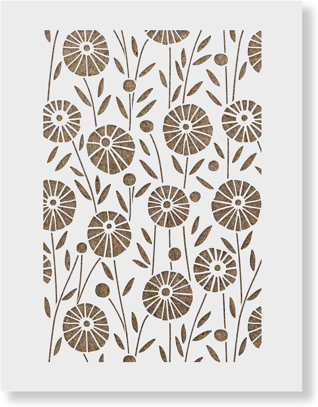 Posies Garden Pattern Wall Stencil - Reusable, Durable, Laser Cut in America - This DIY Wall Pattern Looks Beautiful in Any Space!