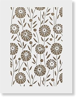 Posies Garden Pattern Wall Stencil - Add A Designer Touch to Your Home - Garden Stencil, Wall Stencil Ideas, Stencil for Walls, Large Wall Stencils