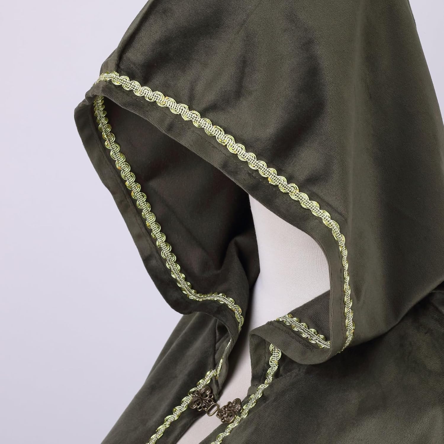 LMYOVE Women Hooded Cape Medieval Renaissance Cloak Costume Accessory for Halloween Christmas Ren Faire Cosplay Party - Image 5