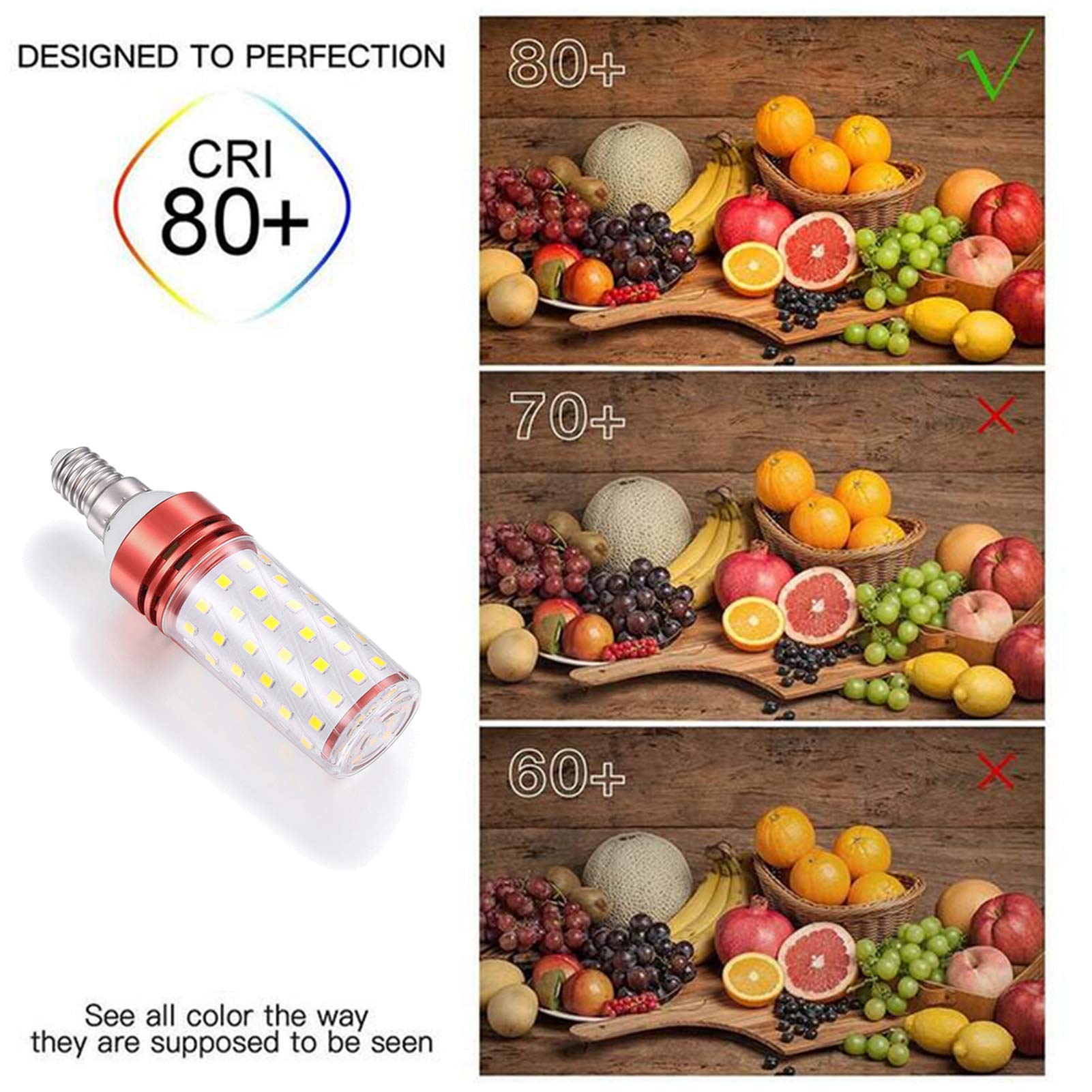 Bombillas E27 Bombilla LED maíz 16W = 160W Lámpara halógena Presión ancha E14/E27 Boca tornillo estándar, atenuación tres colores Paquete 4, E14