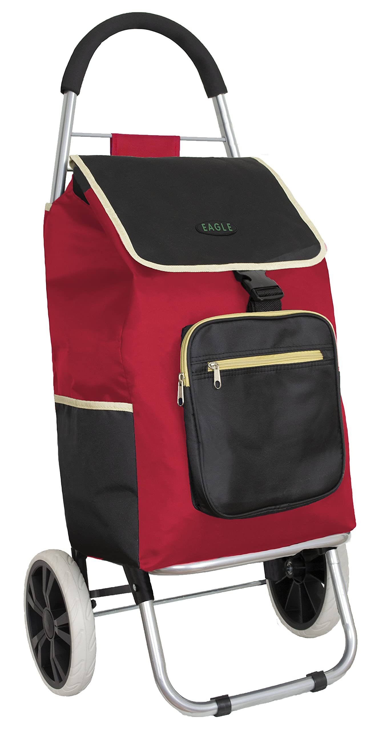 Bergs Red And Black Lightweight Shopping Trolley (Red And Black)