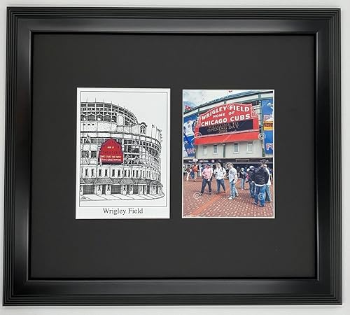 Miniatura 2 de ¡Forma equipo con Wrigley Field! Imagen personalizada enmarcada y enmarañada. ¡Añade tu foto!