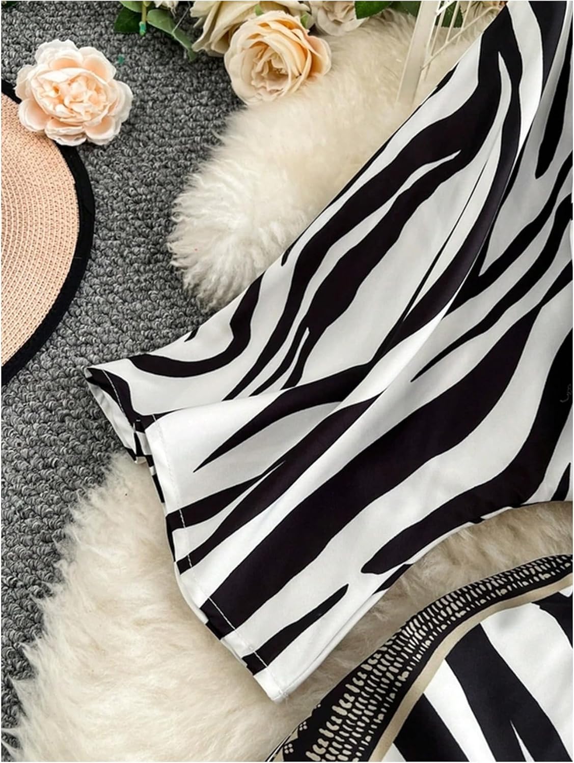 SHENHE Women's Summer Deep V Neck Romper Open Back Tie Backless Half Sleeve Dressy Jumpsuit - Image 5