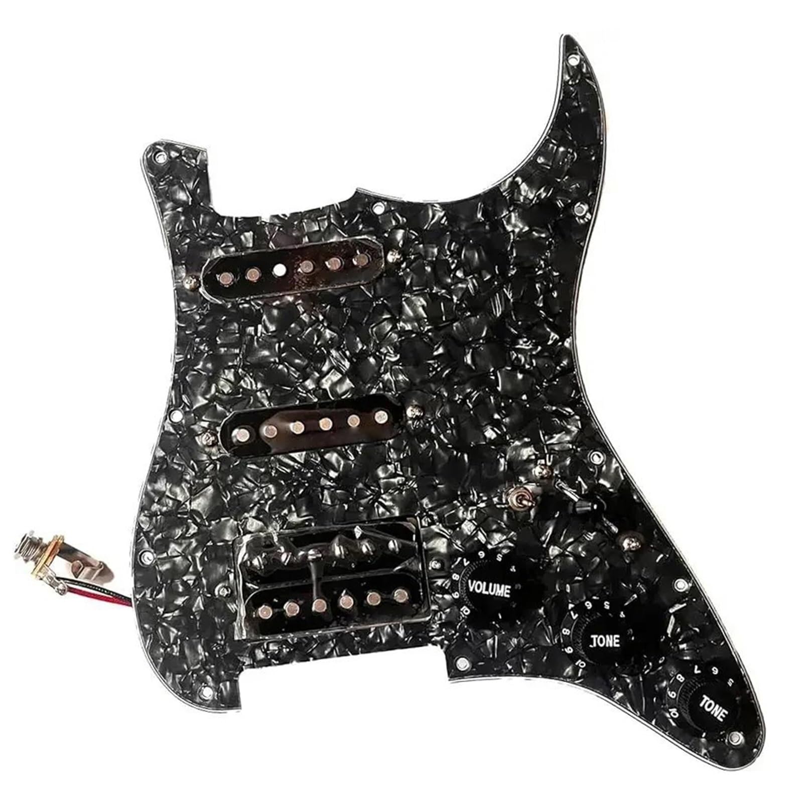 Principiante Golpeador Pastilla SSH-Juego De Golpeador De Guitarra Precableado Pastillas Humbucker Alnico 5 Multiinterruptor Tipo De 5 Vías Piezas De Guitarra Completamente Cargadas