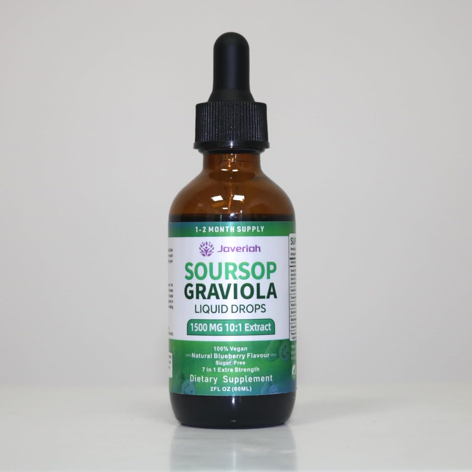 Soursop Bitters Liquid Drops Supplement with Irish Sea Moss & Turmeric for Cellular Support, Immune System Boost, Liver Health, Soursop Graviola Liquid Leaves Extract 2 Month Supply 60ML - Image 7