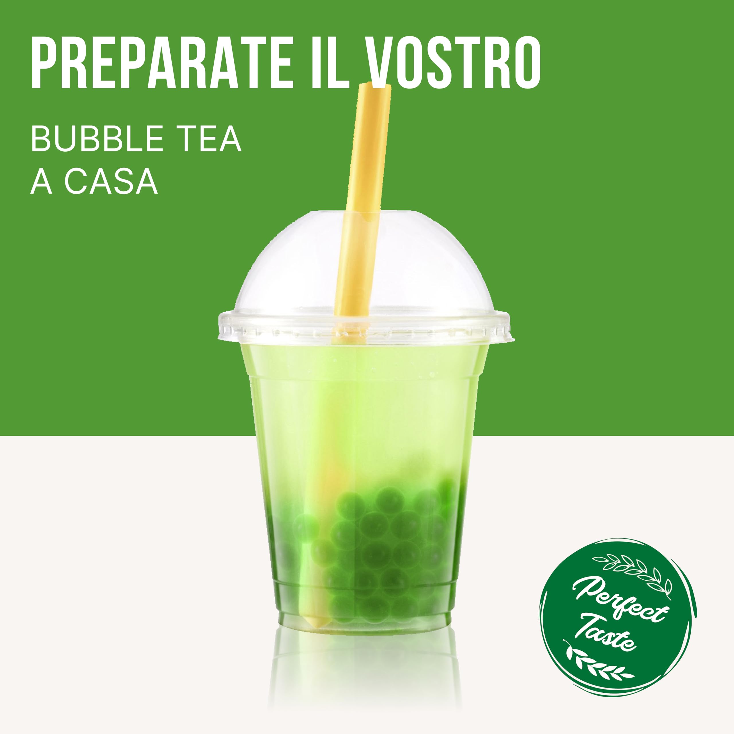 POPPING BOBA - Sferette alla frutta per Bubble Tea - Mela verde - 1 kg - nessun colorante artificiale, basso contenuto di zucchero, succo di frutta vero, 100% vegan e senza glutine