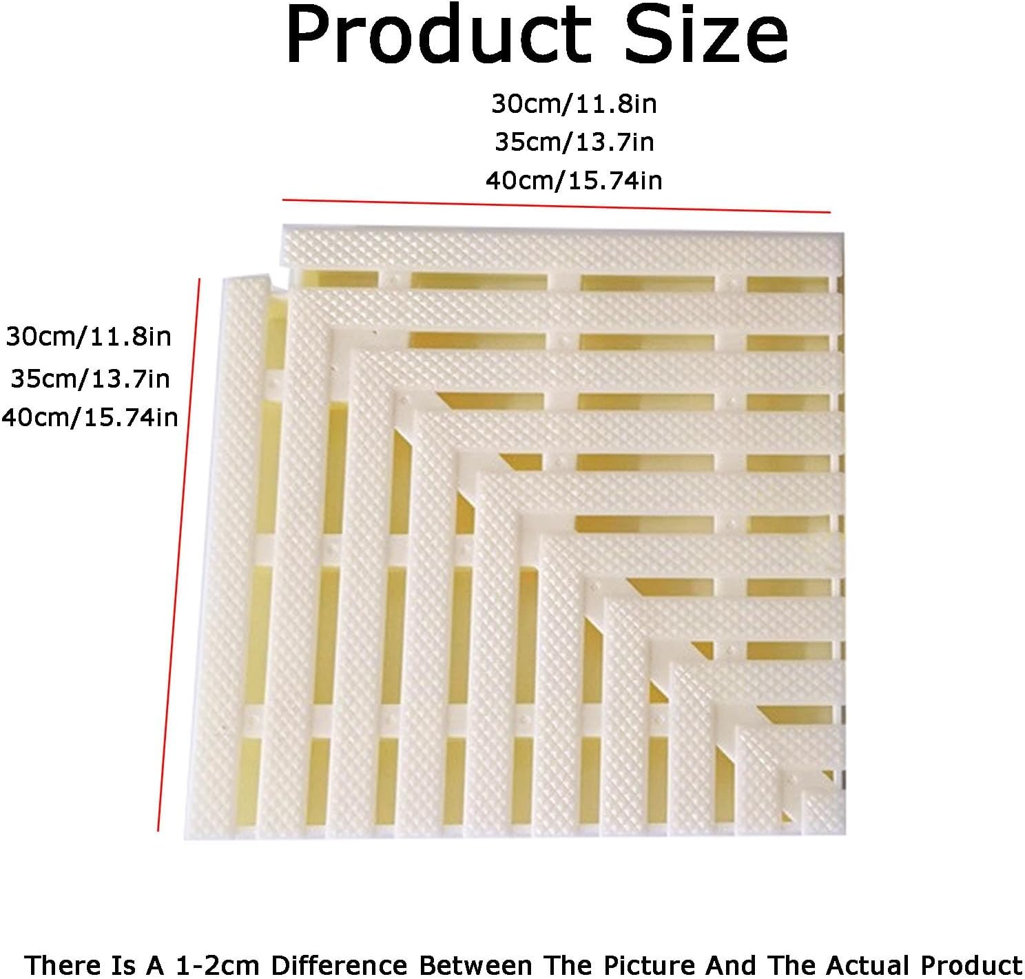 Splice ABS Drainage Grate - Plastic Corner Drainage Grating for Pool, Bathroom, Patio, Deck & Walkway - 40cm Width, Set of 2 - Durable, Efficient Water Management Solution