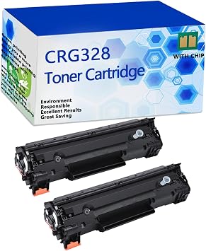 Compatible CRG328 Toner Cartridge for Canon CRG - 328, High Yield Replacement for Canon ImageClass D530 D550 D520 AX-L150 AX-L170 AX-L418S printer,Black-2 Pack