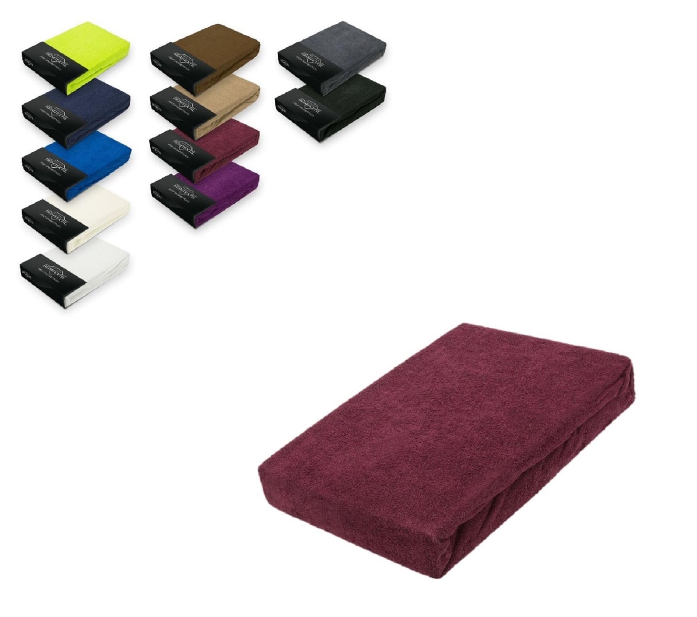 Set Lenzuola In Lino 100% Rosso Bordeaux / Set Biancheria Da - Foto 12