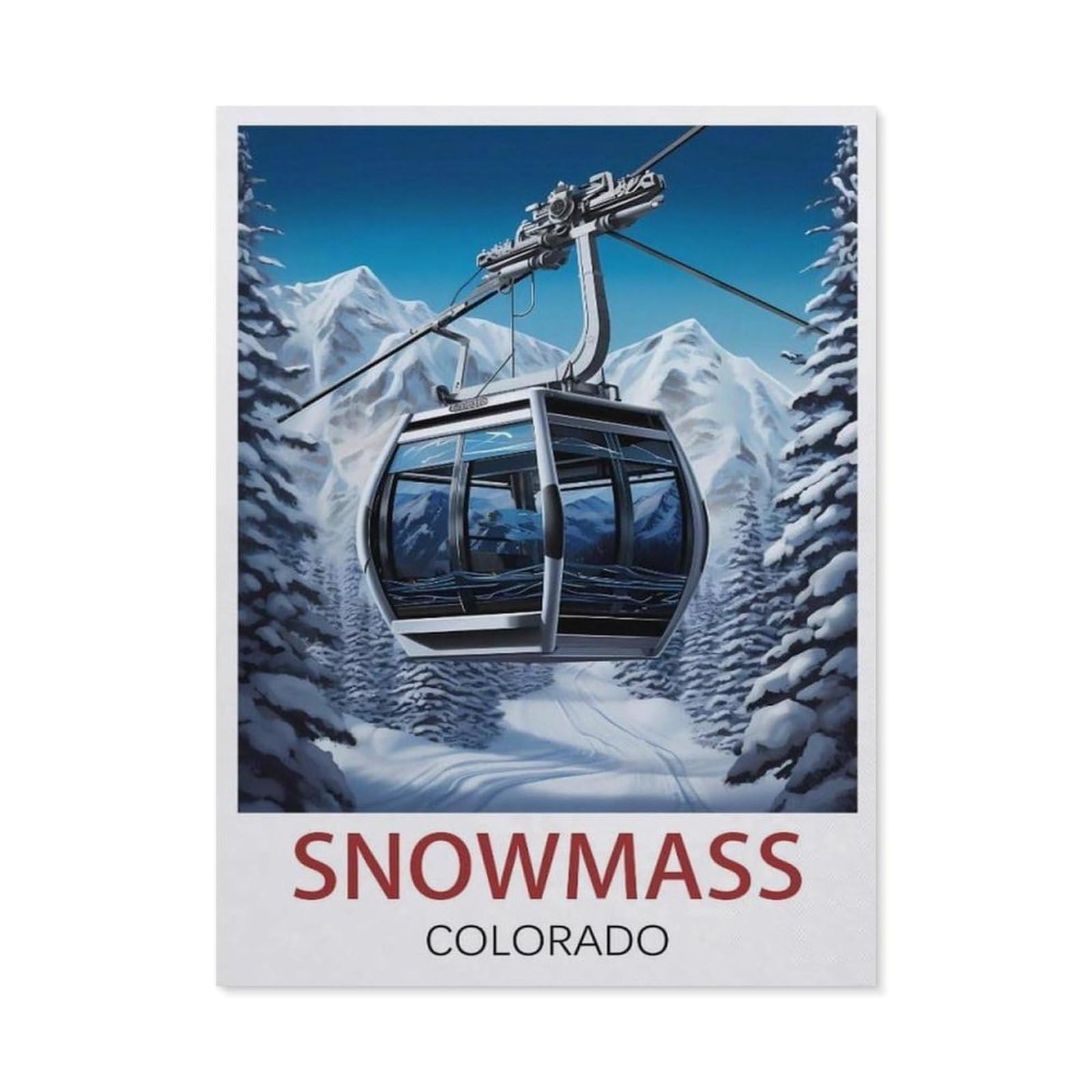 Vintage Metal Tin Sign，Snowmass Colorado(20x30cm）
