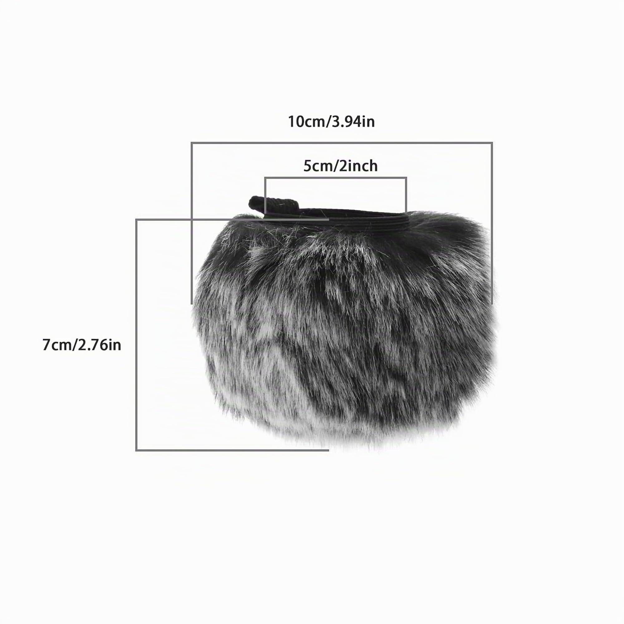 Bonnette Anti-Vent en Fourrure pour Microphone enregistreur numérique Portable Zoom H1n/H1 Réduction Efficace du Bruit pour l'enregistrement en extérieur