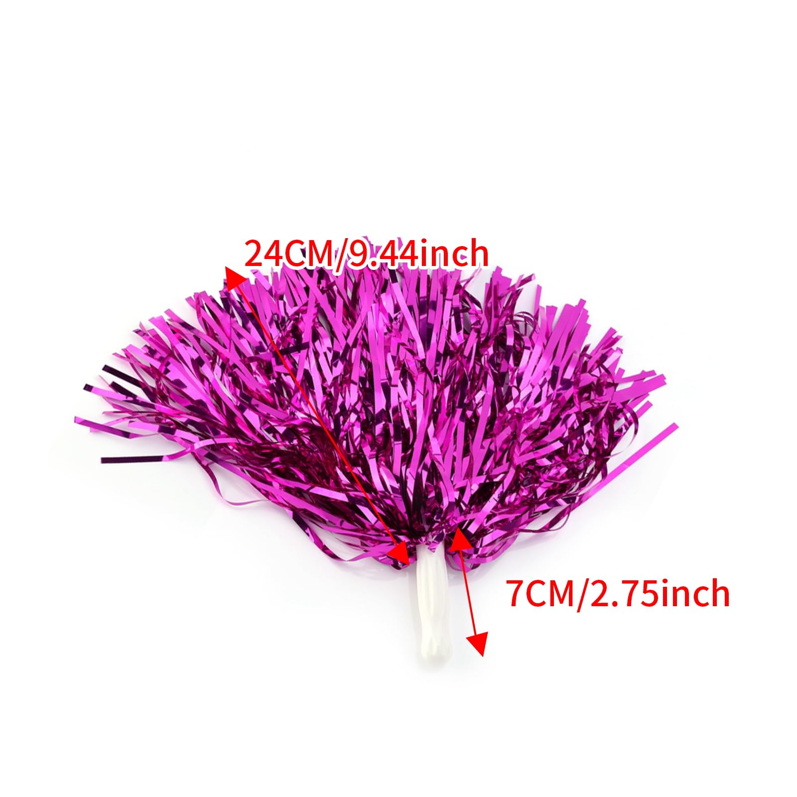 OUKENS Pompons de Pom-Pom Girl, 7 Couleurs 6pcs Pompons de Pom-Pom Girl Accessoire de Danse de fête Pompons de Sport Cheer