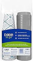 Vista 2 de Dixie To Go - Tazas de café de papel con tapas, 12 onzas, 66 unidades, vasos de papel aislantes desechables para bebidas calientes o frías