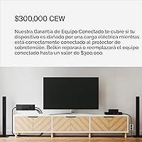 Vista 6 de Belkin - Tira de alimentación con protección contra sobrecargas de 12 tomas de corriente con 12 tomas de corriente alterna y enchufe plano de 8
