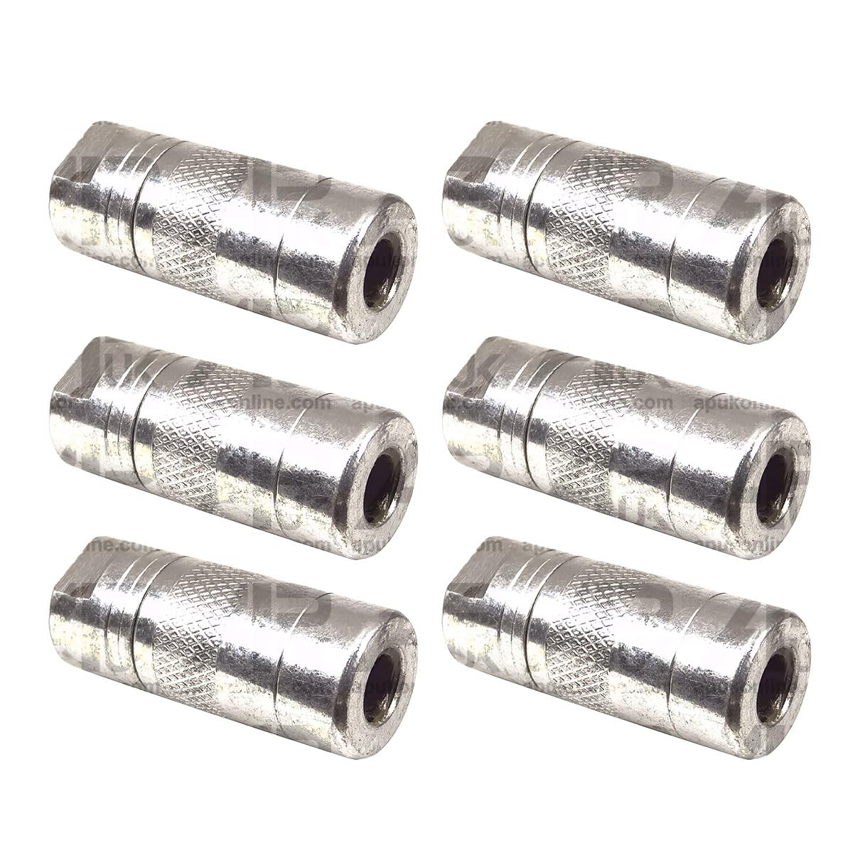 6x Heavy duty Grease Gun end M10 BSP Coupler nipple hydraulic connector 4 Jaw