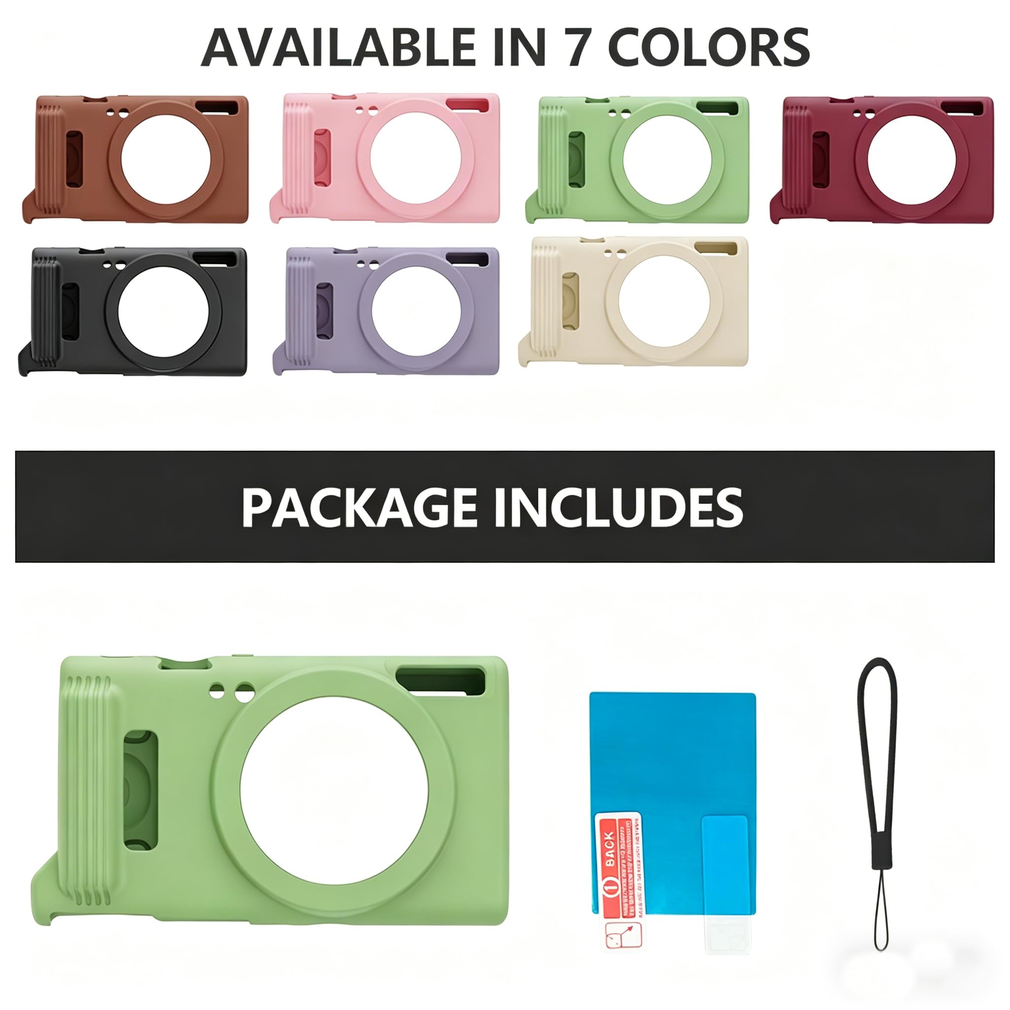 Custodia in silicone per fotocamere Canon PowerShot IXY 650/ELPH 360, custodia protettiva in morbido silicone, sottile, antigraffio, portatile, custodia protettiva per corpo macchina