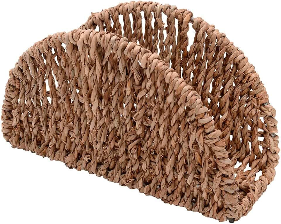 Mimo Style Porta Guardanapo, Formato Meia Lua. Feito Inteiramente de Fibra Natural, Material Resistente e de Alta Qualidade. Elegante e Combina Perfeitamente Com Todos os Ambientes