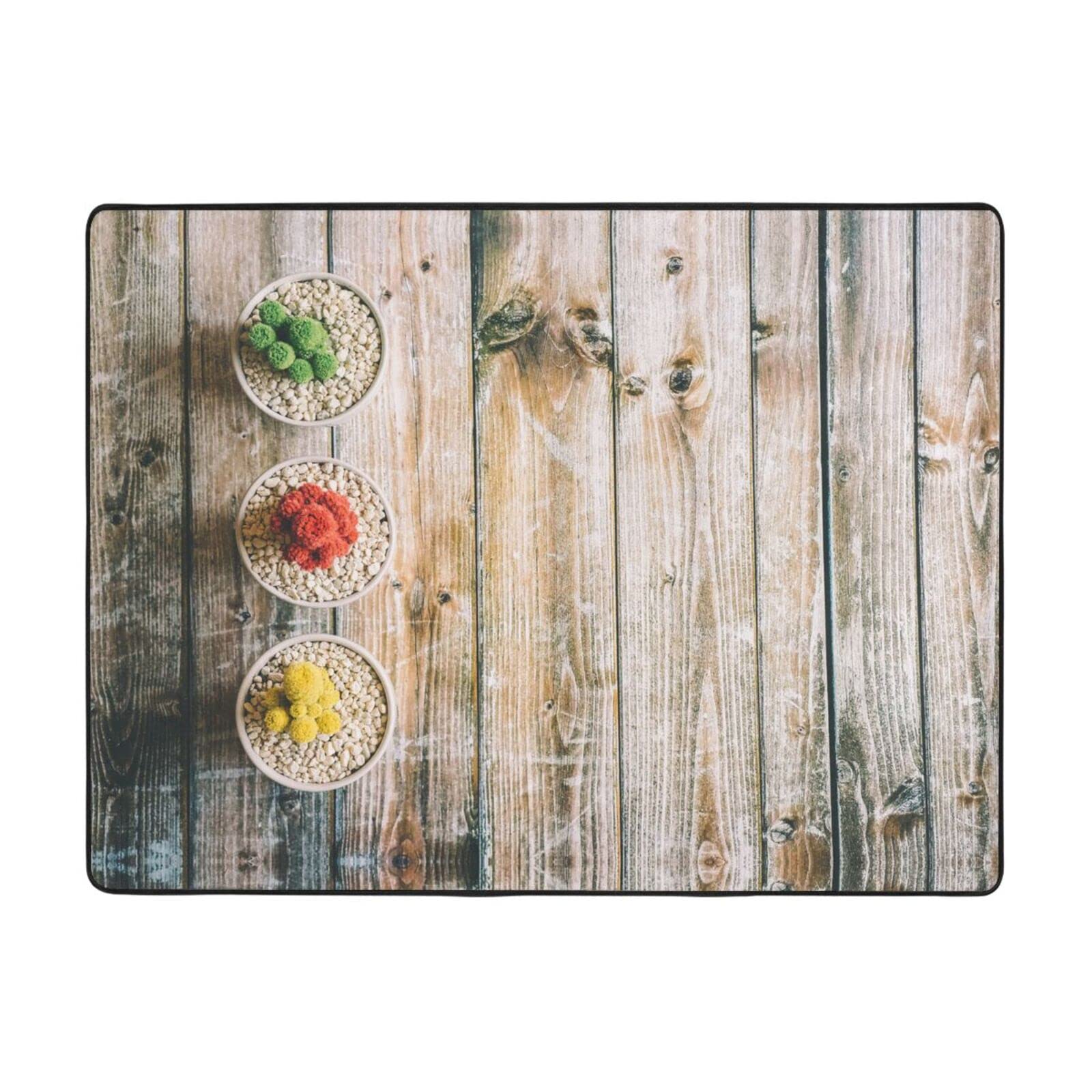 Tapis de sol en flanelle imprimé plantes succulentes décoration intérieur