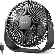 Desk Fan，4 Speeds Portable Small Fan with Strong Airflow, 90° Rotate Personal Cooling Fan For Bedroom Home Office Desktop Travel