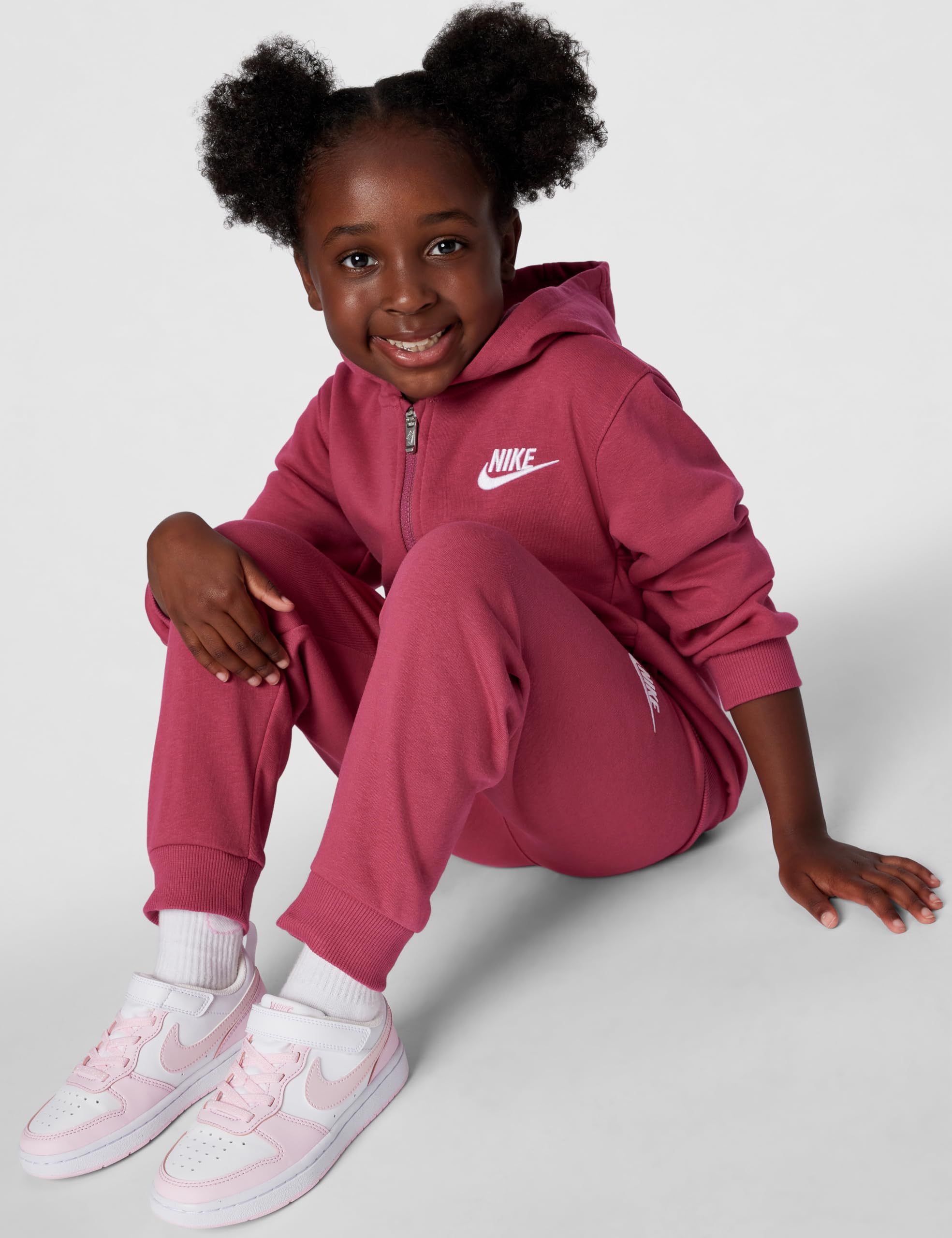 Nike Trainingsanzug für Mädchen Club Fleece Zip Fuchsia Code 36L445-ADZ