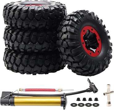 4PCS RC الإطارات 1.9 إطارات الزاحف نفخ البلاستيك Beadlock العجلات والإطارات ل 1/10 RC روك الزاحف TRX4 SCX10 CC01 RC4WD D90 OD 108 مم