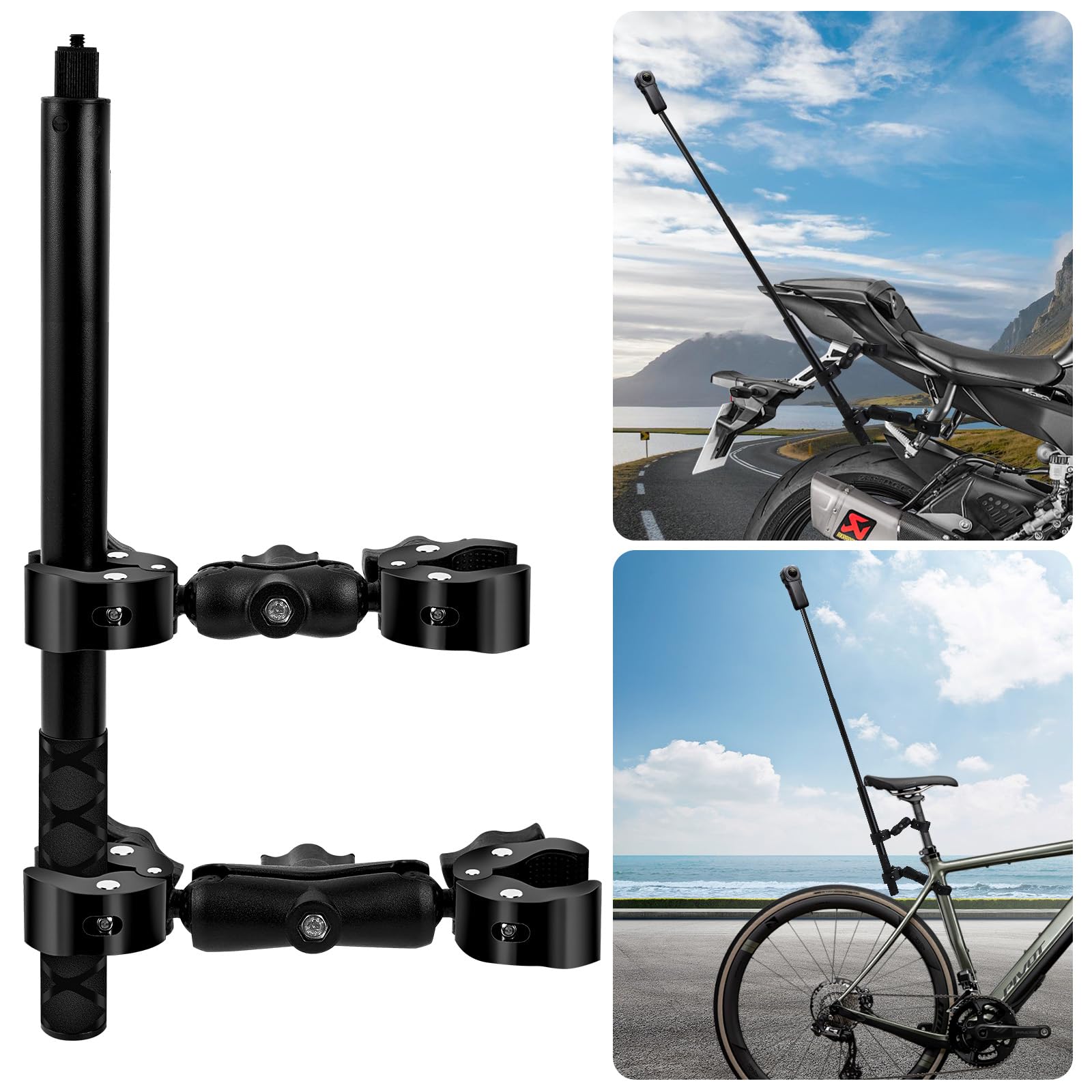 Supporto Per Moto E Bici - Bastone Selfie Allungabile Per GoPro E Action Cam - Foto 6