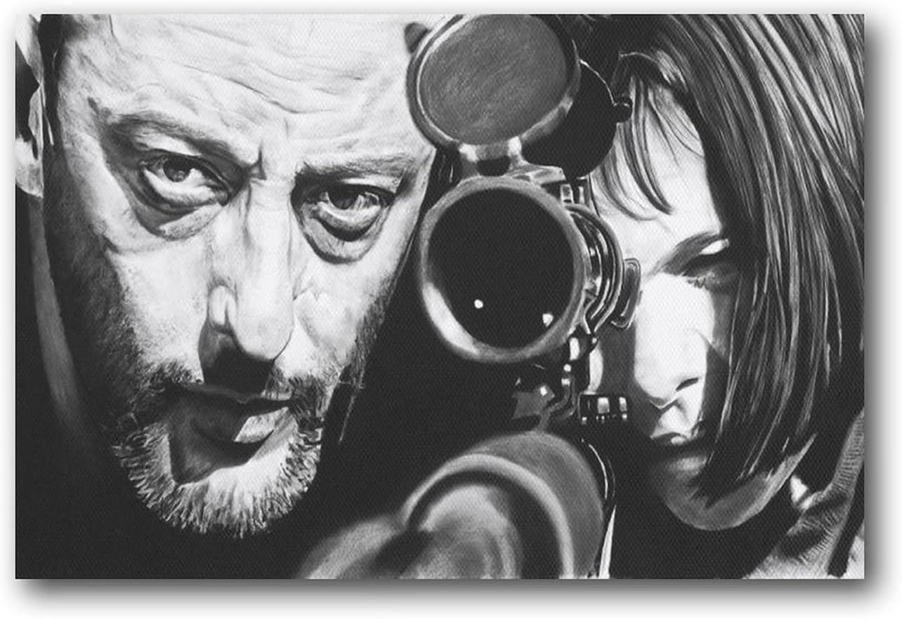 Leon ポスター レオン 映画 お風呂ポスター アートポスター アートパネル キャンバス 壁アート 誕生日ギフト ホームアートワーク すぐに掛けられます24x36inch 60x90cm 楽天最安値に挑戦