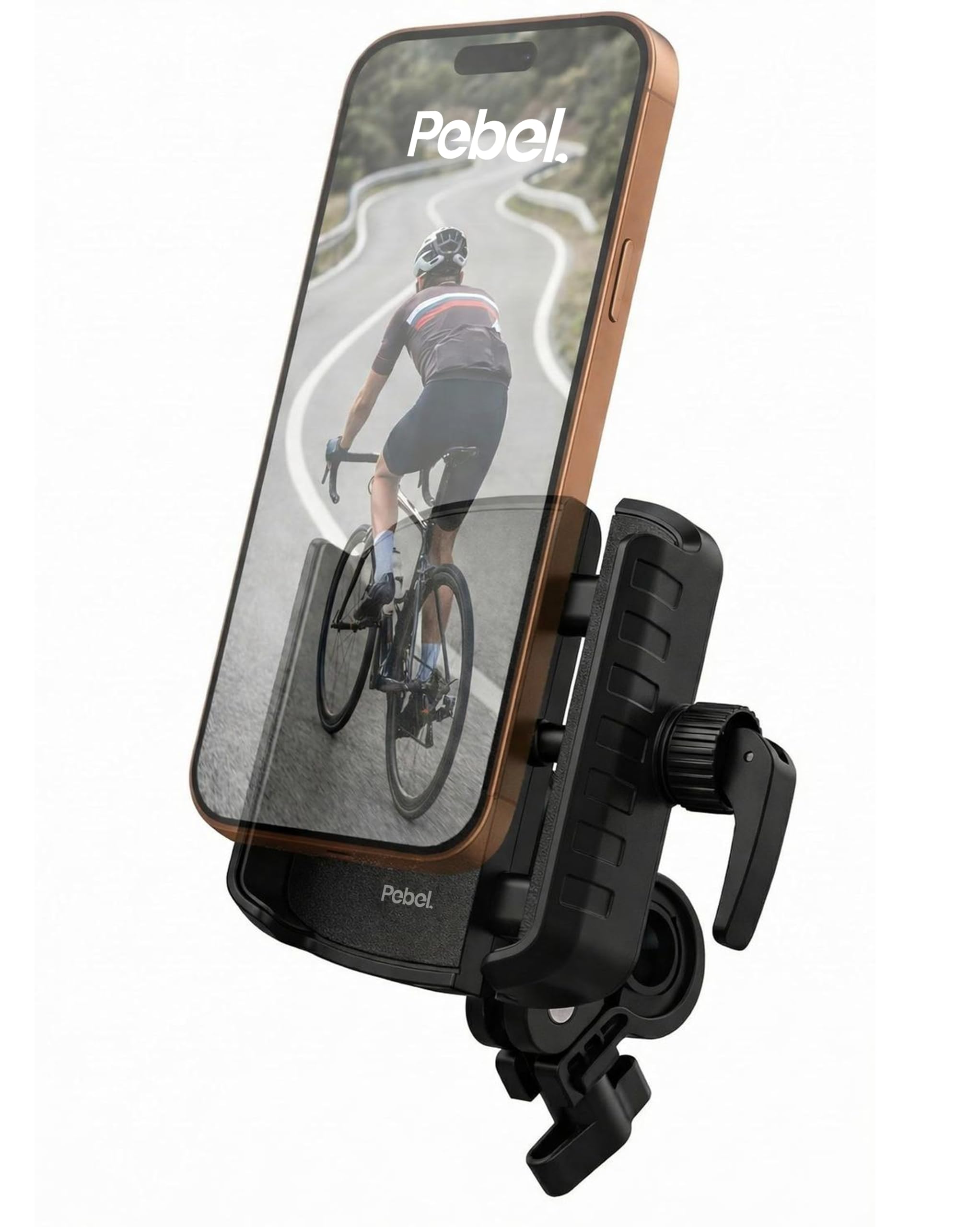 Amazon.co.jp: Pebel 自転車 スマホホルダー 【カメラを遮らない & 1秒