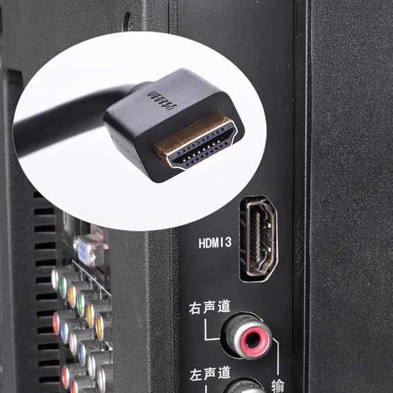 Ugreen UHD 4K High Speed Ethernet and HDMI Cable, 2 Meters, Black