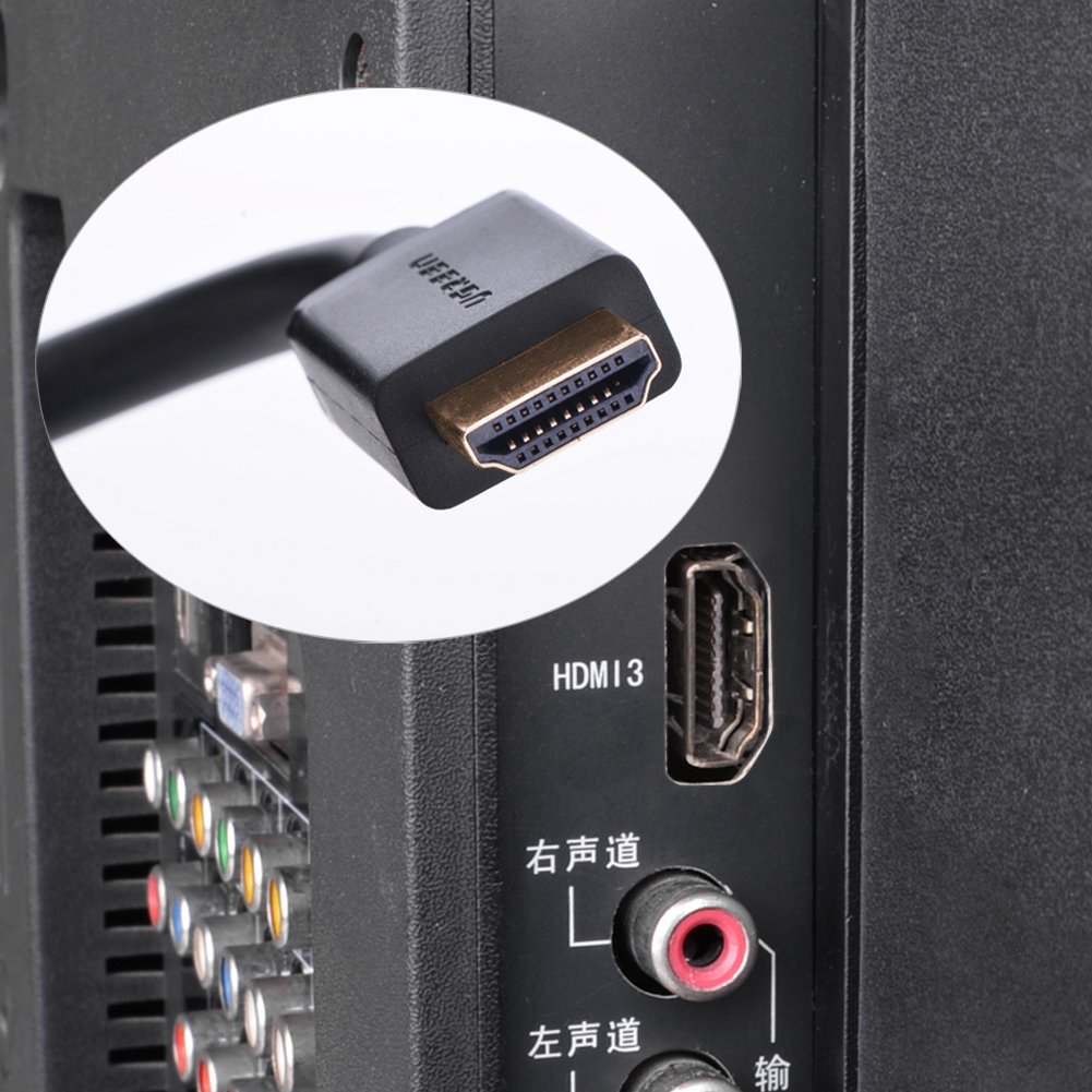 Ugreen UHD 4K Yüksek Hızlı Ethernet ve HDMI Kablosu, 2 Metre, Siyah
