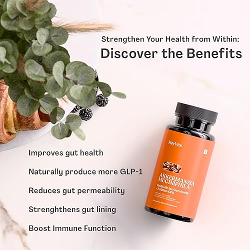 Miniatura 2 de Akkermansia Probiotic for Cravings & Gut Health  GLP-1 Support Supplement with Akkermansia Muciniphila  2 Billion CFU, Inulin Prebiotic Fiber  60