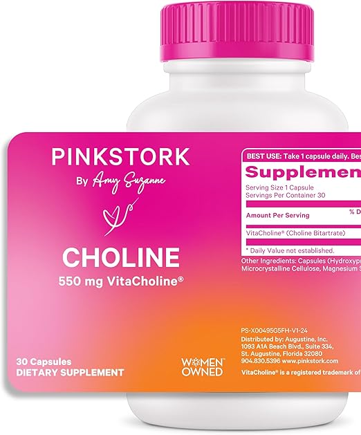 Pink Stork Choline - 550 mg Choline - Best Prenatal Vitamins