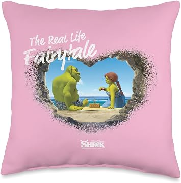 Shrek and Fiona Real Life Fairy Tale Throw Pillow