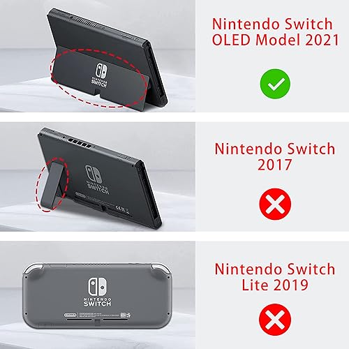 Miniatura 2 de Oqplog Linda funda para Nintendo Switch OLED 2021 Kawaii con temática de dibujos animados divertido diseño de personajes a la moda resistente a los