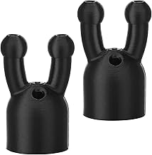 Kathfly 2 Pcs Essential Oil Inhaler Caps Double Hole Caps Aroma Nasal Lids Essential Oil Mini Perfume Inhaler Dispenser Lids for Enhances Aromatherapy Aroma(Black)
