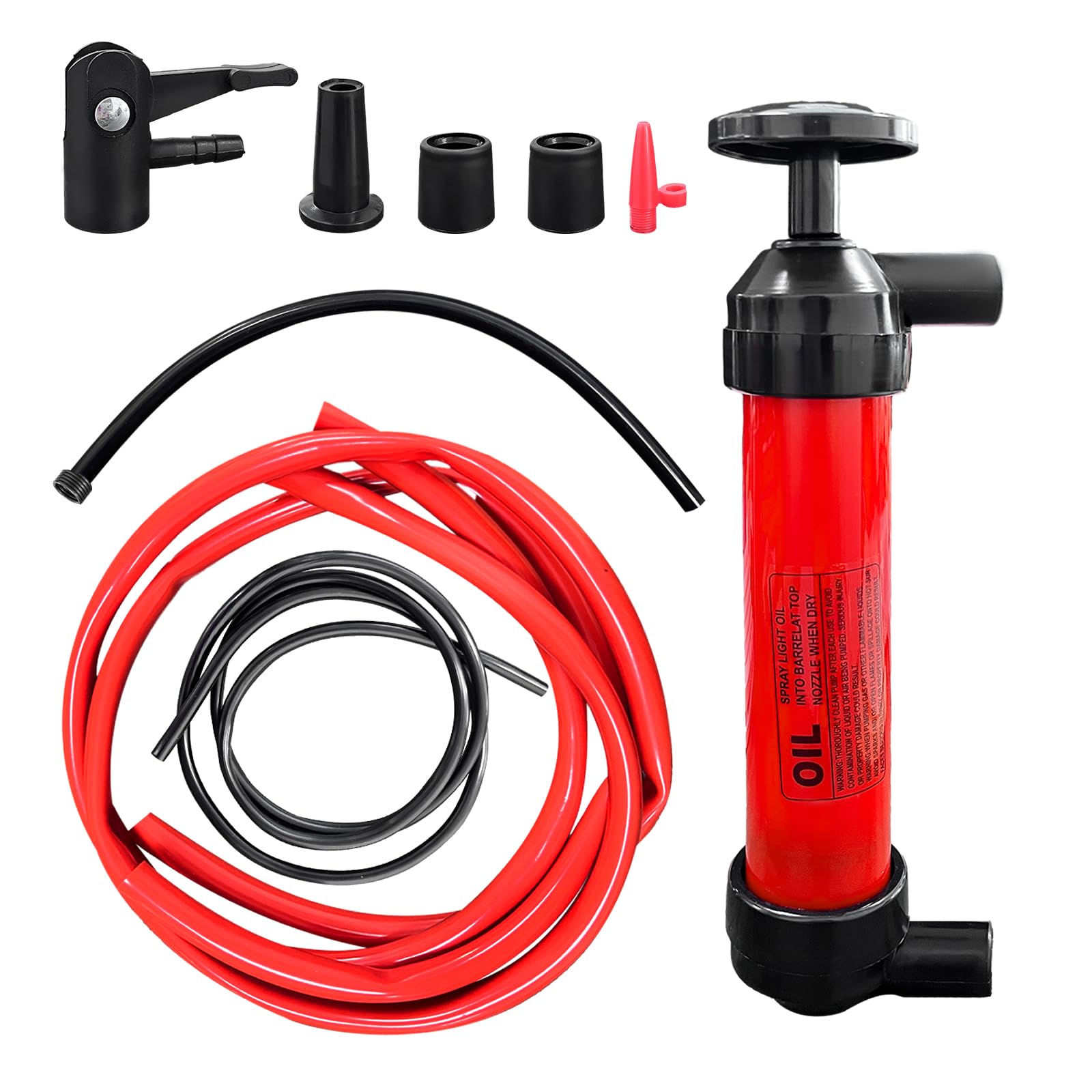 Siphon Pump Fluid Transfer Pump for Car, Fuel Transfer Hand Pump Kit for Gas Oil Water Liquids, Manual Fluid Fuel Extractor Suction Tool, Car Accessories