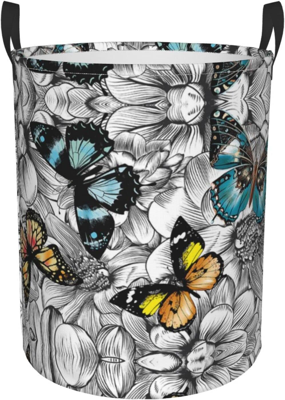 Large Foldable Tall Laundry Basket Butterfly Purple Floral Amazon.de Home & Kitchen