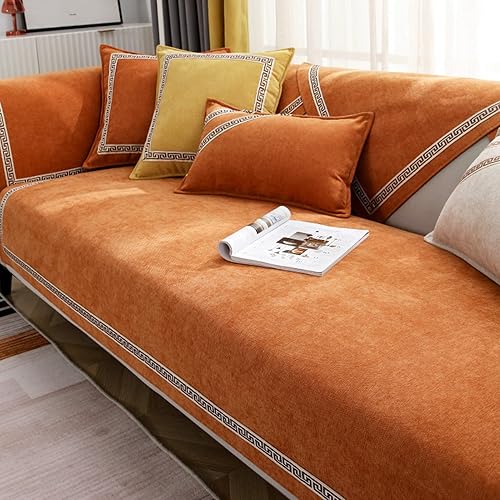 HGTRH Fundas de sofá para sofá seccional antideslizantes, funda de sofá con diván de 3 asientos, fundas de sofá jacquard de chenilla, fundas de sofá