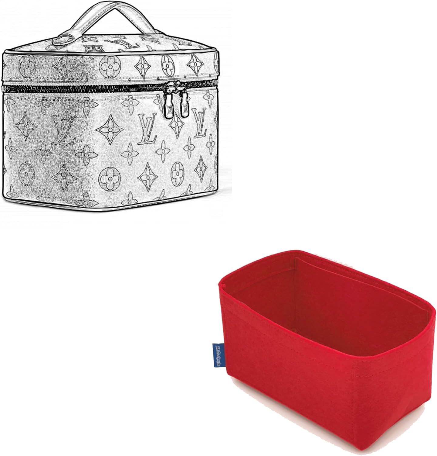 Organizer for nice insert, nice organizer,insert organizer for nice (Beige, BB)