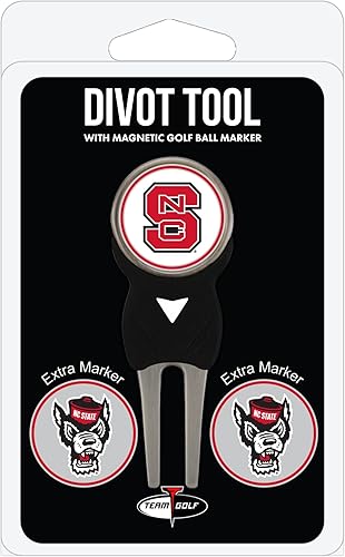Vista 47 de Team Golf NCAA - Herramienta Divot con 3 marcadores de pelota de golf, los marcadores son esmaltes magnéticos extraíbles de doble cara