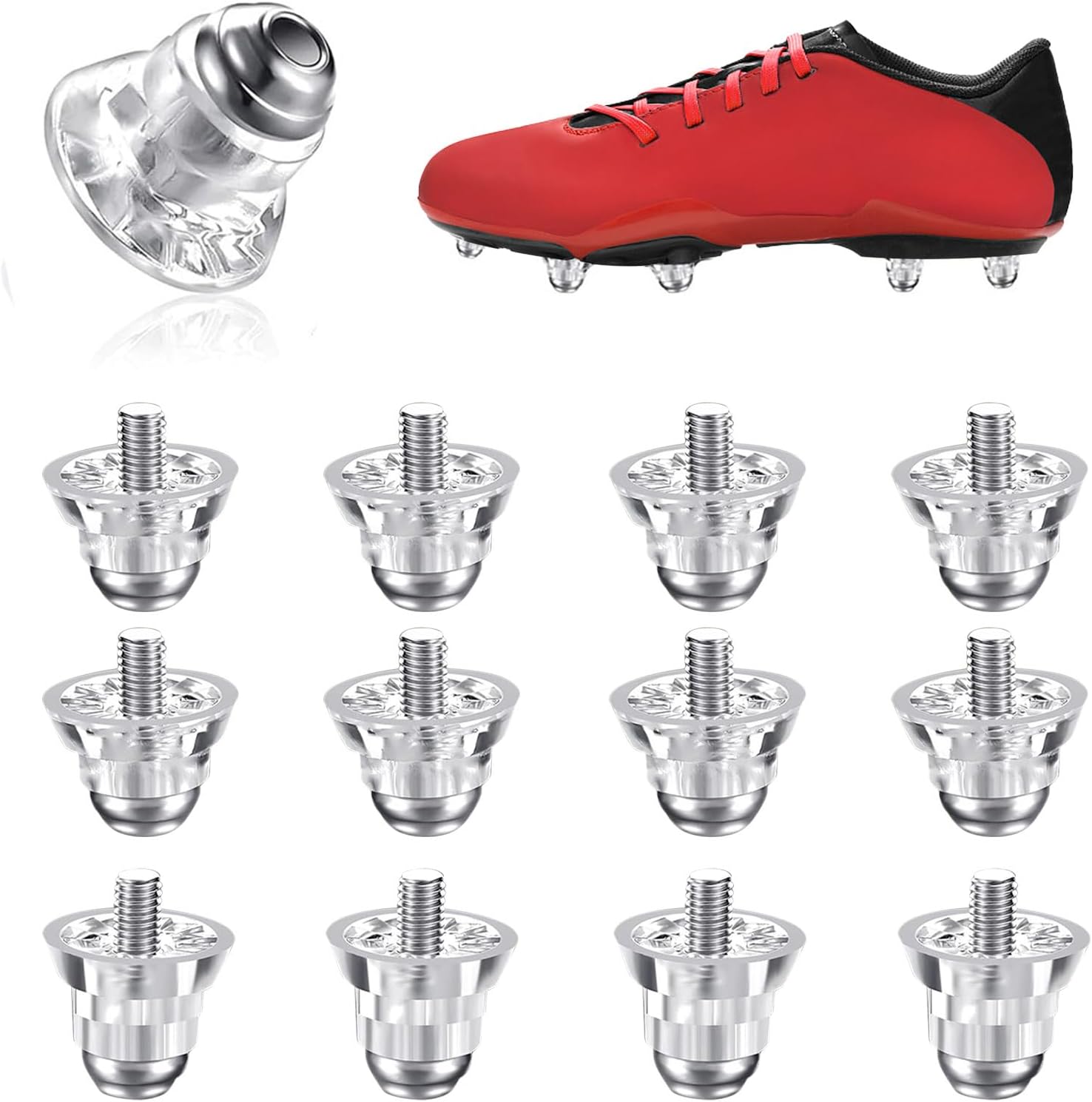 DNCG Screw Cleat Football Studs, 12 Football Studs Metal