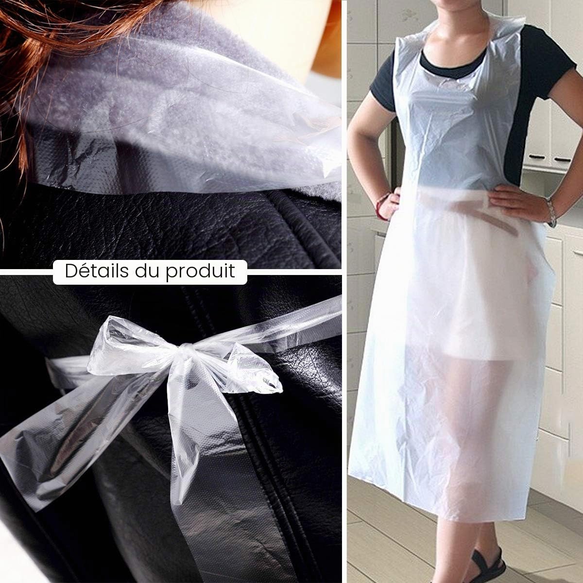 Tablier de Cuisine - Tablier de Travail étanche en polyuréthane avec Protection Quotidienne - Taille Universelle pour Cuisine, Restaurant, Café et Plus