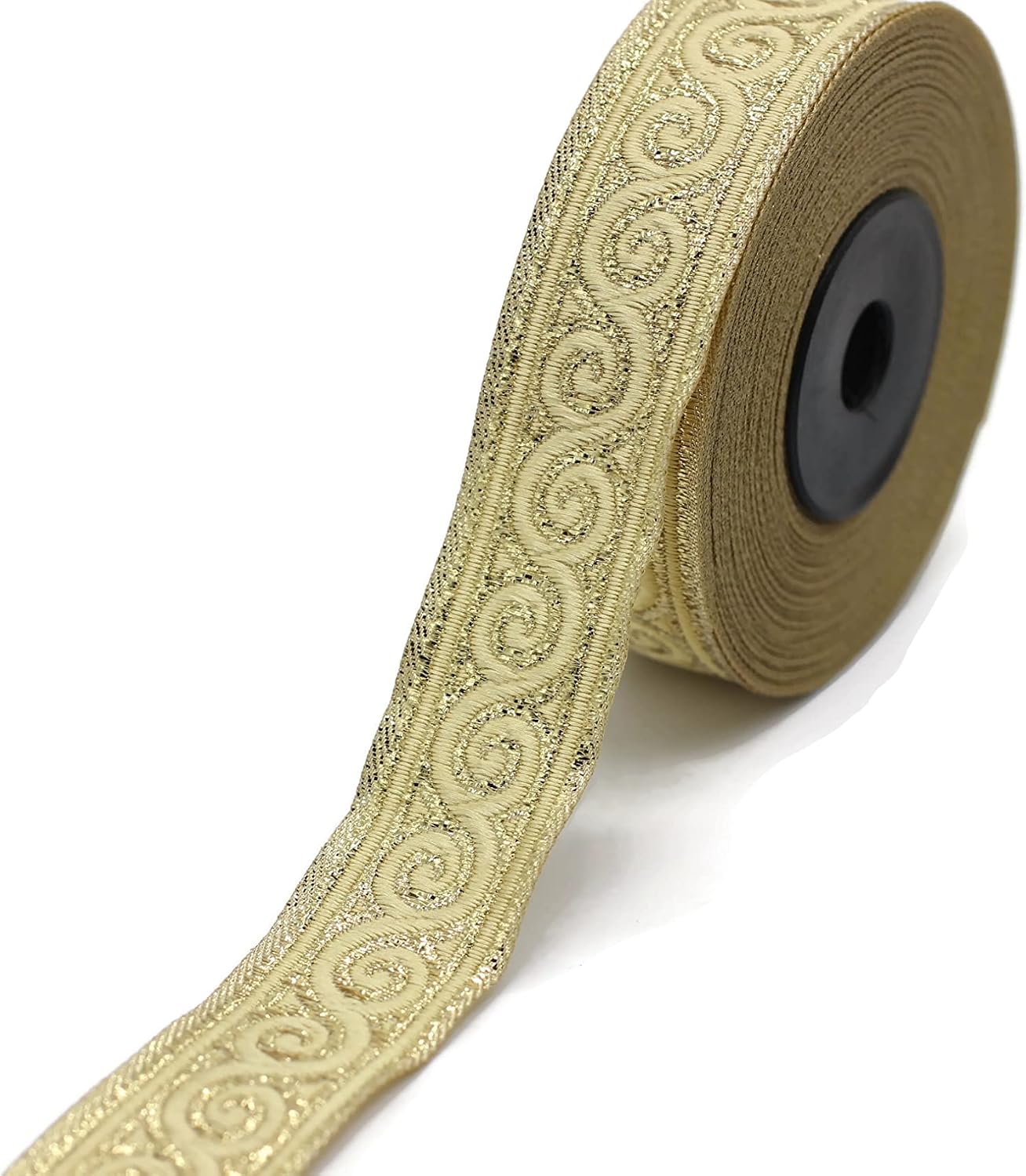 11 Yard Spool 0.86 inches Wide Golden Jacquard Ribbons Snail Emboried Jacquard Trim Sewing Trim Woven Ribbons Dog Collars Decorative Ribbon 22061