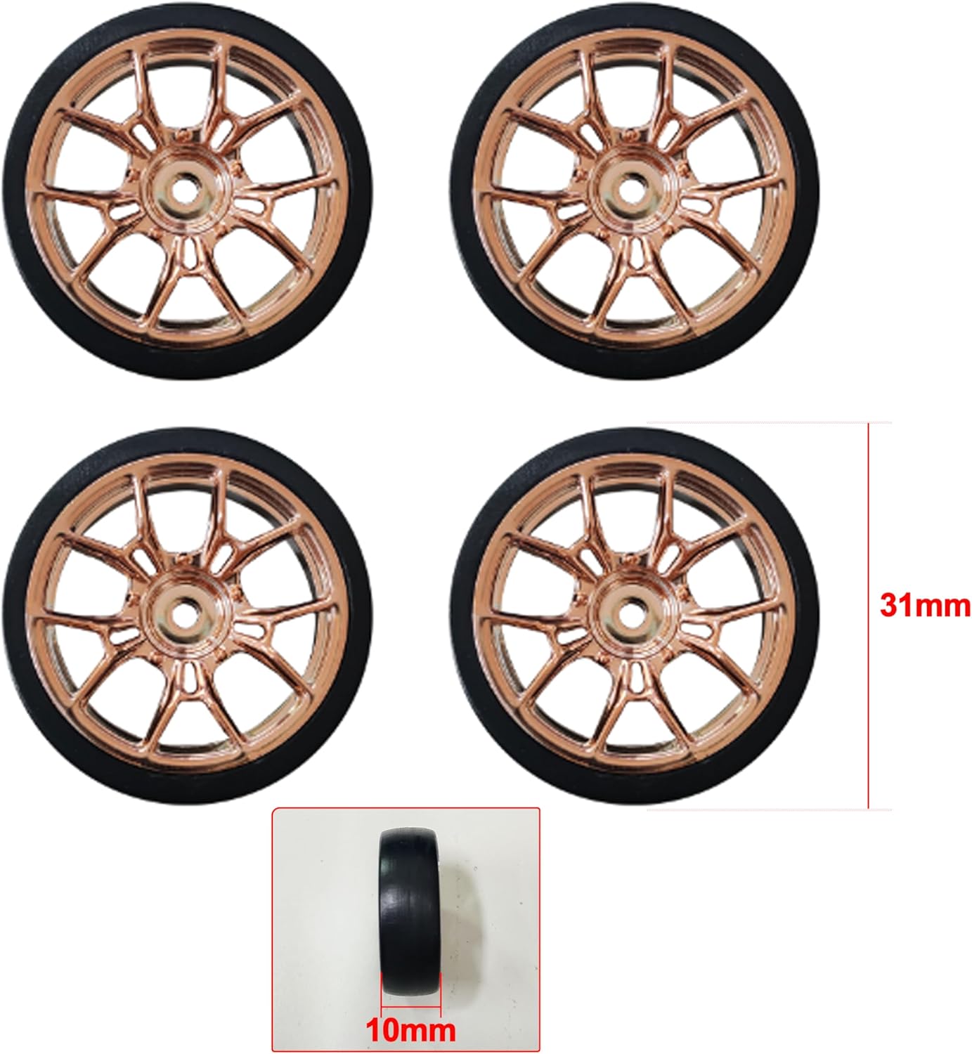 4PCS 1/18 Drift Car Tires, Replacement Tires for LDRC Drift Car LD1804 Drifting Car (LDRC-T-RG-4)