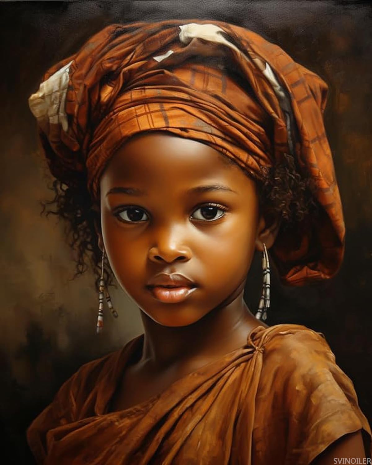 SVINOILER Paint by Numbers African American for Adults, Acrylic Oil Painting by Numbers Kits for Beginner with Brushes Art Crafts Canvas for Home Decor 16x20 inch