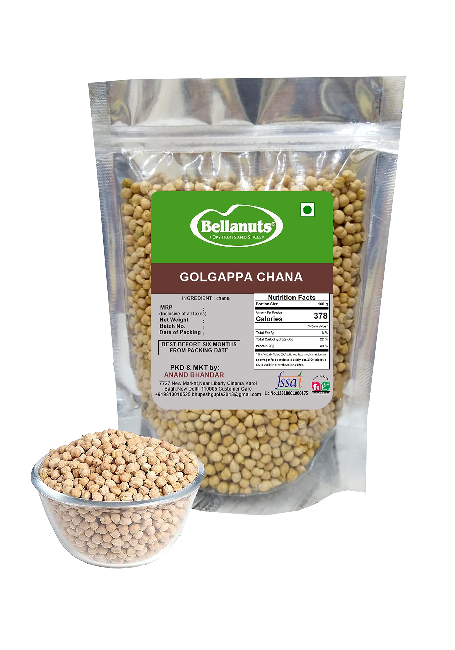 BELLANUTS Pindi Chana (Chhota White Chana, Small Kabuli Chana, GOL Gappa Chana), (1 Kg) (B0C49F9VVZ) Amazon Price History, Amazon Price Tracker