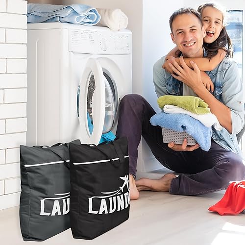 Miniatura 2 de 2 bolsas grandes de viaje para lavandería, lavables, impermeables, para ropa sucia, trajes de baño, ropa de gimnasio, lavandería, piscina, yoga,
