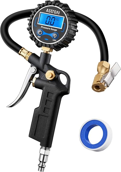 AstroAI Digital Tire Pressure Gauge with Inflator, 3-250 PSI Air