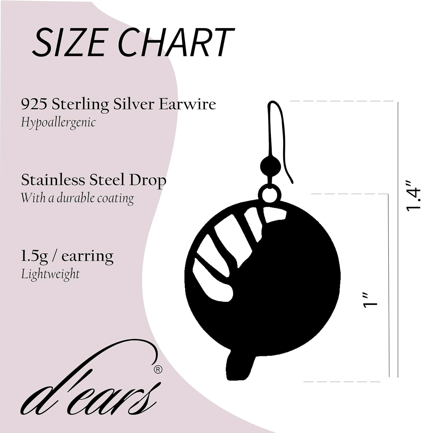 Downy Woodpecker Earrings by d'ears Non-Tarnish Sterling Silver French Hook Ear Wire - Image 2